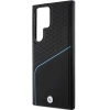 Etui BMW Signature Leather Textured & Line MagSafe na Samsung Galaxy S24 Ultra - czarne