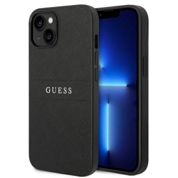 Etui Guess Saffiano Strap na iPhone 14 Plus - czarne