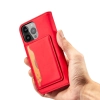 Magnet Card Case etui do iPhone 13 mini pokrowiec portfel na karty kartę podstawka czerwony