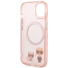 Etui Karl Lagerfeld Karl&Choupette Aluminium MagSafe na iPhone 14 Plus - różowe