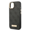 Etui Guess 4G Logo Plate MagSafe na iPhone 13 - czarne