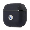 Etui BMW Genuine Leather Silver Logo na AirPods 3 - granatowe