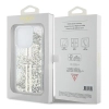 Etui Guess Liquid Glitter Gold Stripes na iPhone 15 Pro Max - przezroczyste