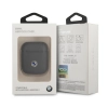 Etui BMW Genuine Leather Silver Logo na AirPods 1/2 - granatowe