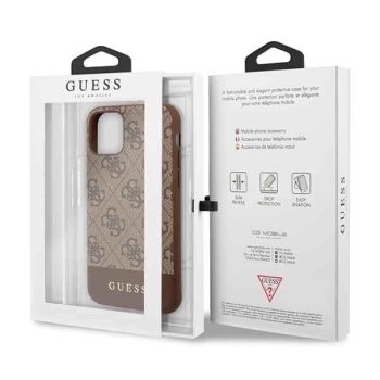 Etui Guess 4G Stripe Collection na iPhone 11 / Xr - brązowe