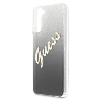 Etui Guess Glitter Gradient Script na Samsung Galaxy S21+ - czarne