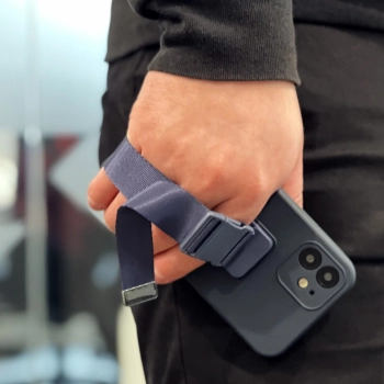 Rope case żelowe etui ze smyczą łańcuszkiem torebka smycz iPhone 13 mini ciemnozielony