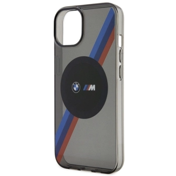 Etui BMW Tricolor Stripes MagSafe na iPhone 14 - szare