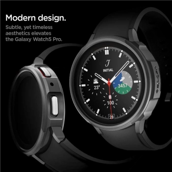 Etui Spigen Liquid Air na Samsung Galaxy Watch 5 Pro (45 mm) - czarny mat