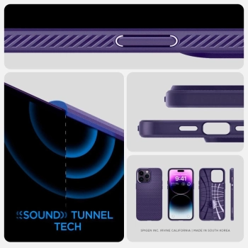 Etui Spigen Liquid Air na iPhone 14 Pro Max - fioletowe
