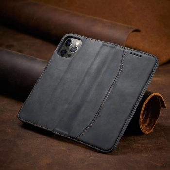 Magnet Fancy Case etui do iPhone 12 Pro pokrowiec portfel na karty kartę podstawka czarny