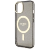 Etui Guess Glitter Gold MagSafe na iPhone 14 Plus - czarne