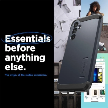 Etui Spigen Tough Armor na Samsung Galaxy A54 5G - czarny metal