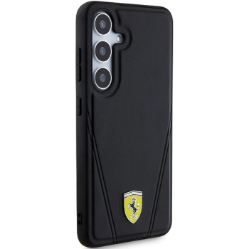 Etui Ferrari Hot Stamp V Lines MagSafe na Samsung Galaxy S24+ - czarne