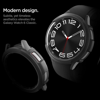 Etui Spigen Liquid Air na Samsung Galaxy Watch 6 Classic (47 mm) - czarny mat