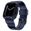 Kingxbar CYF537 2w1 pancerne etui Apple Watch SE, 9, 8, 7, 6, 5, 4, 3, 2, 1 (45, 44, 42 mm) z paskiem niebieskie