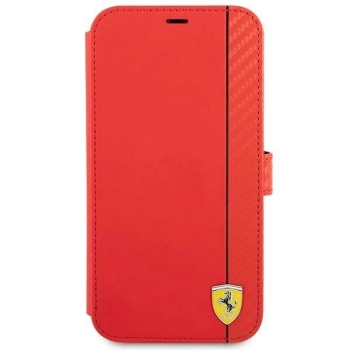Etui Ferrari On Track Carbon Stripe na iPhone 13 mini - czerwone