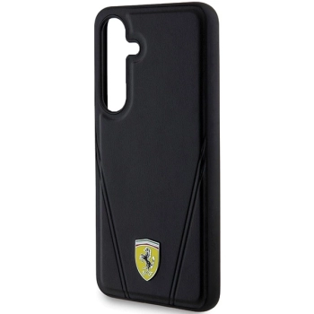 Etui Ferrari Hot Stamp V Lines MagSafe na Samsung Galaxy S24+ - czarne