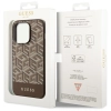 Etui Guess GCube Stripes MagSafe na iPhone 14 Pro Max - brązowe