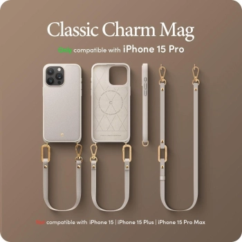 Etui Spigen Cyrill Classic Charm Mag z MagSafe na iPhone 15 Pro - beżowe