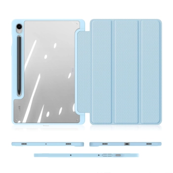 Etui z klapką podstawką Dux Ducis Toby do Samsung Galaxy Tab S9 FE - niebieskie