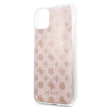 Guess GUHCN65TPERG iPhone 11 Pro Max różowy/pink hard case 4G Peony Glitter
