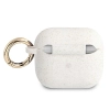 Etui Guess Silicone Glitter na AirPods 3 - białe
