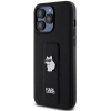 Etui Karl Lagerfeld Gripstand Saffiano Choupette Pins na iPhone 13 Pro / 13 - czarne