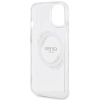 Etui Guess IML Flowers Wreatch MagSafe na iPhone 15 / 14 / 13 - przezroczyste