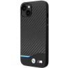 Etui BMW Leather Carbon na iPhone 13 - czarne