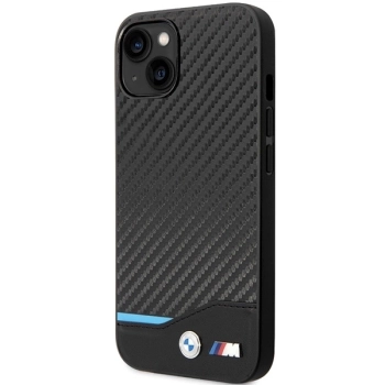 Etui BMW Leather Carbon na iPhone 13 - czarne