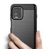 Carbon Case elastyczne etui pokrowiec Motorola Moto G100 / Edge S czarny