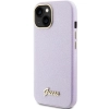 Etui Guess Glitter Glossy Script do iPhone 15 - liliowe