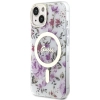 Etui Guess Flower MagSafe na iPhone 14 - przezroczyste