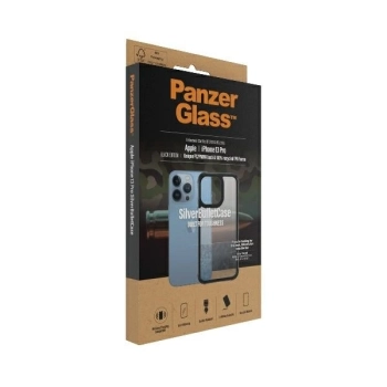 Etui PanzerGlass ClearCase antybakteryjne z certyfikatem Military Grade na iPhone 13 Pro - przezroczysto-czarne