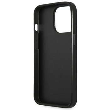 Etui Guess Saffiano Triangle Logo na iPhone 14 Pro Max - czarne