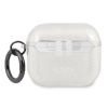 Etui Karl Lagerfeld Glitter Karl's Head na AirPods 3 - srebrne