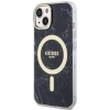 Etui Guess Marble MagSafe na iPhone 14 Plus - czarne