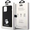 Etui Karl Lagerfeld Silicone Choupette Metal Pin na iPhone 15 Pro - czarne