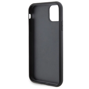 Etui Karl Lagerfeld Gripstand Saffiano Choupette Pins na iPhone 11 / Xr - czarne
