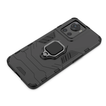 Ring Armor pancerne hybrydowe etui pokrowiec + magnetyczny uchwyt OnePlus Ace czarny