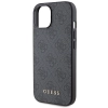 Etui Guess 4G Metal Gold Logo na iPhone 15 Plus - szare