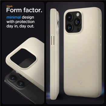 Etui Spigen Thin Fit na iPhone 15 Pro - beżowe