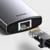 Baseus Metal Gleam 8w1 wielofunkcyjny HUB USB Typ C - USB Typ C Power Delivery 100 W / HDMI 4K 30 Hz / czytnik kart SD i microSD / 3x USB 3.2 Gen 1 /