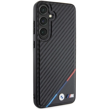 Etui BMW Carbon Tricolor Line MagSafe na Samsung Galaxy S24 - czarne