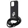 Etui Karl Lagerfeld Crossbody Saffiano Metal Pin Karl&Choupette na iPhone 13 Pro / iPhone 13 - czarne