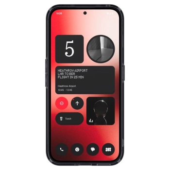Etui Spigen Ultra Hybrid na Nothing Phone 2A - ciemnoszare (wzór Zero One)