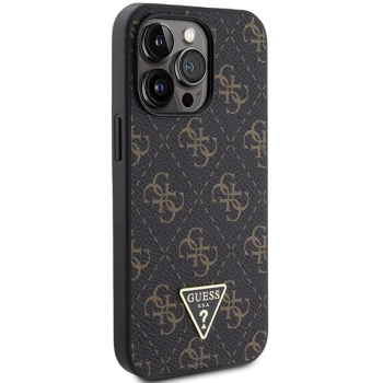 Etui Guess 4G Triangle Metal Logo na iPhone 15 Pro Max - czarne