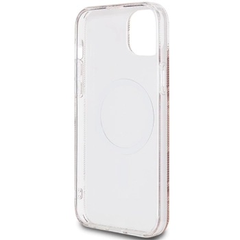 Etui Guess IML GCube MagSafe na iPhone 15 Plus / 14 Plus - brązowe