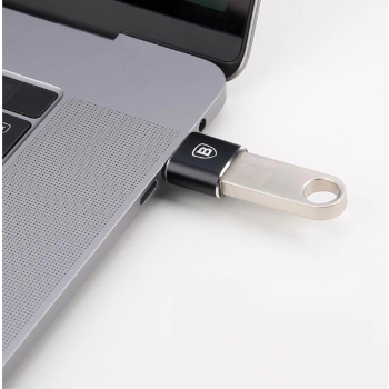 Adapter Baseus Mini przejściówka z USB-A na USB-C OTG - czarny